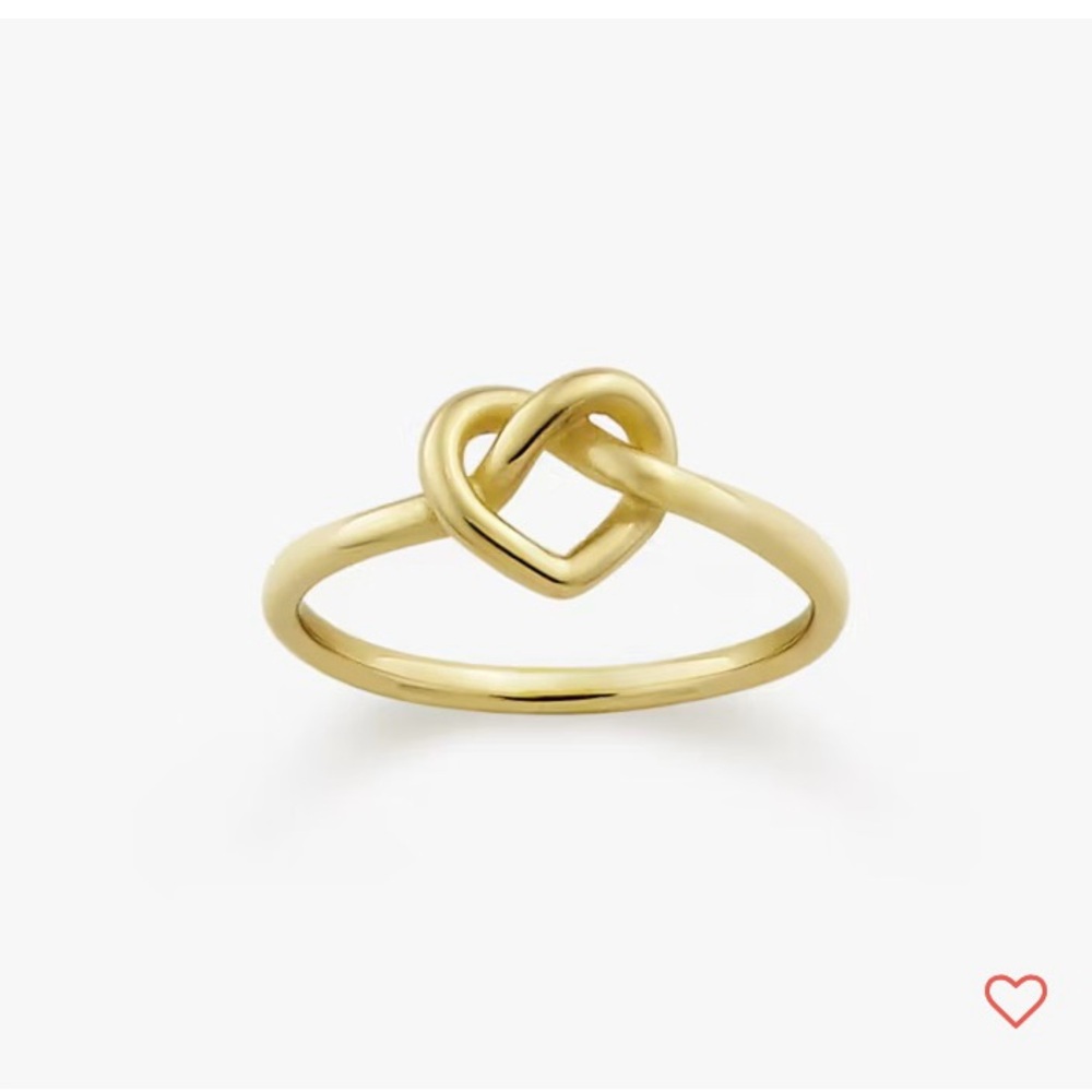 James Avery Delicate Heart Knot Ring in 14K Gold size 7